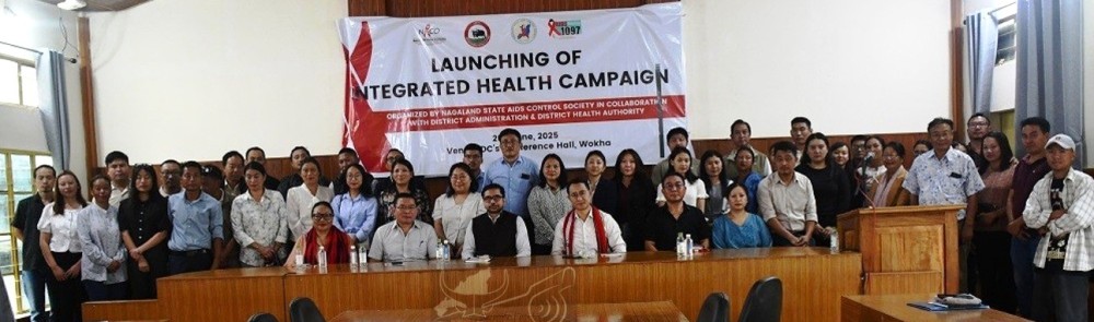 DC Wokha Vineet Kumar, IAS along with officials and others during the launching of Integrated Health Campaign in Wokha district on June 26. (DIPR Photo)